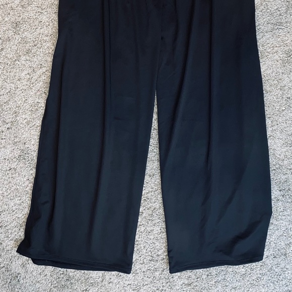 Black Flowy Pants with Slit Legs - Picture 8 of 10